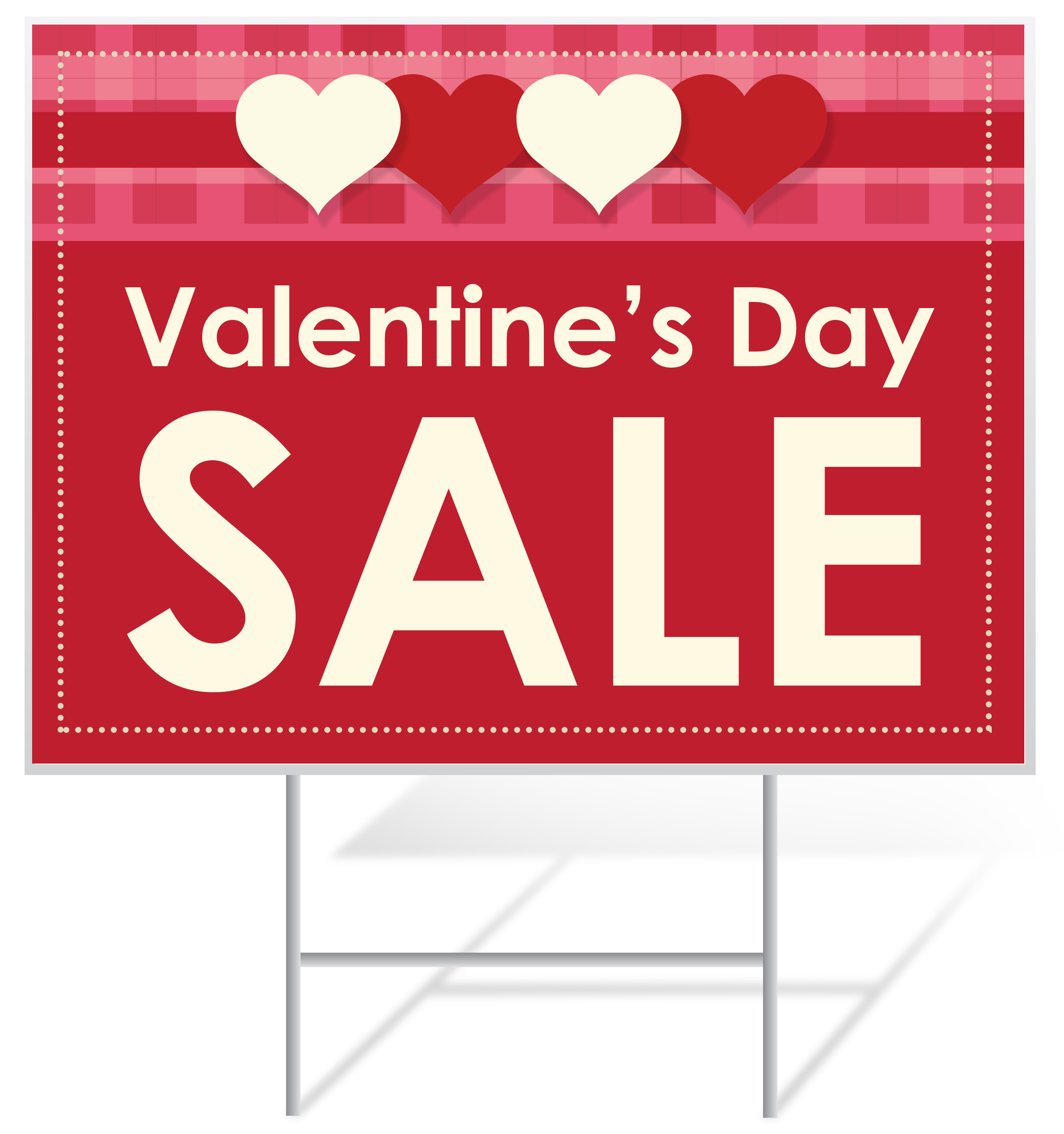Valentine's Day Lawn Sign Example | LawnSigns.com